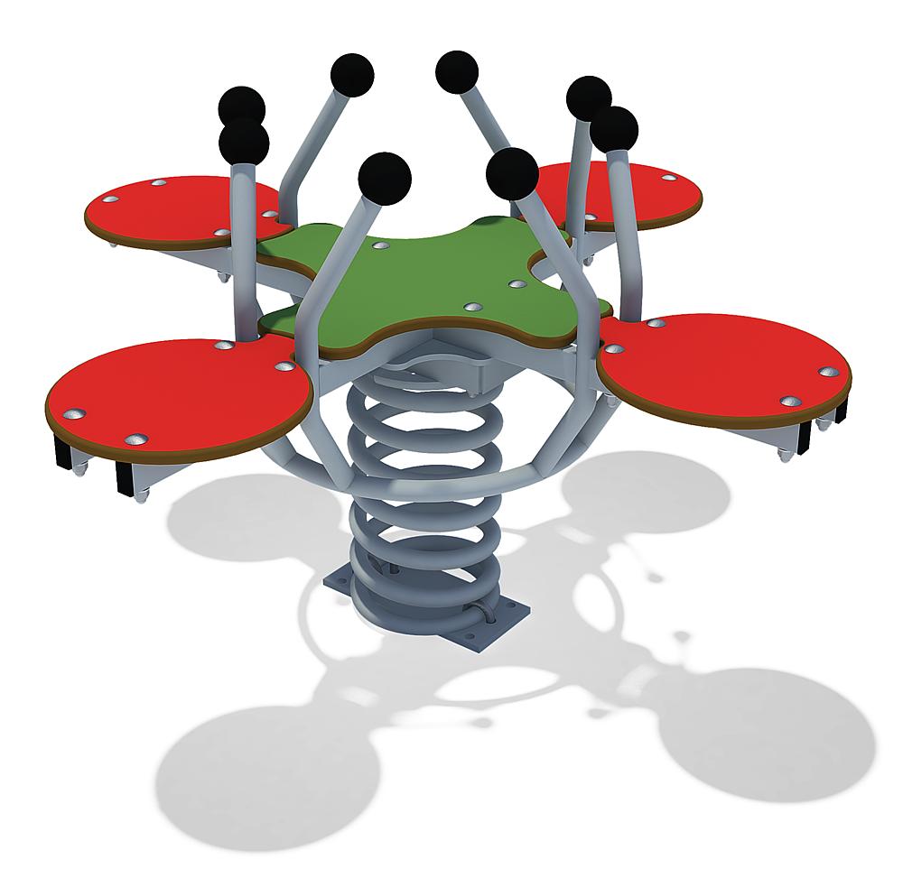 Four-seater spring rocker Beetle Quartet