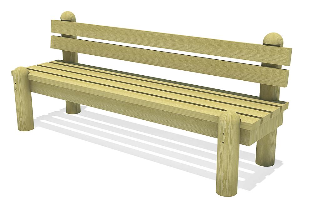 eibini bench with backrest