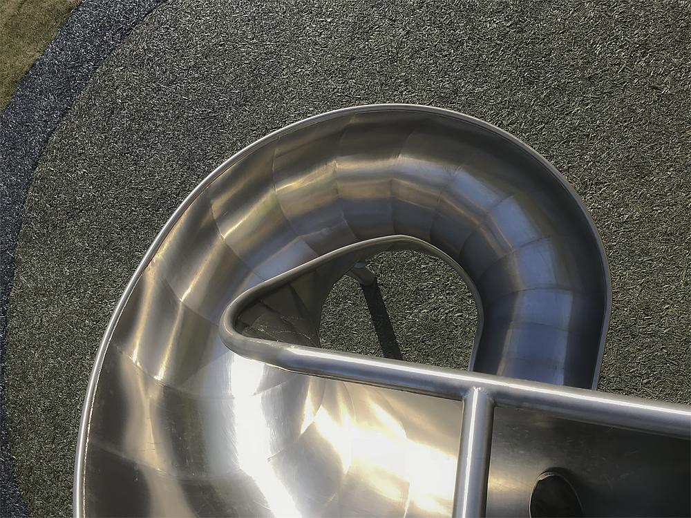 Channel slide 270 degree, spiralled to right, stainless steel, ph 245 cm
