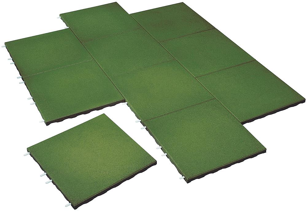 Impact attenuation tile, standard tile - 50x50x3 cm, green