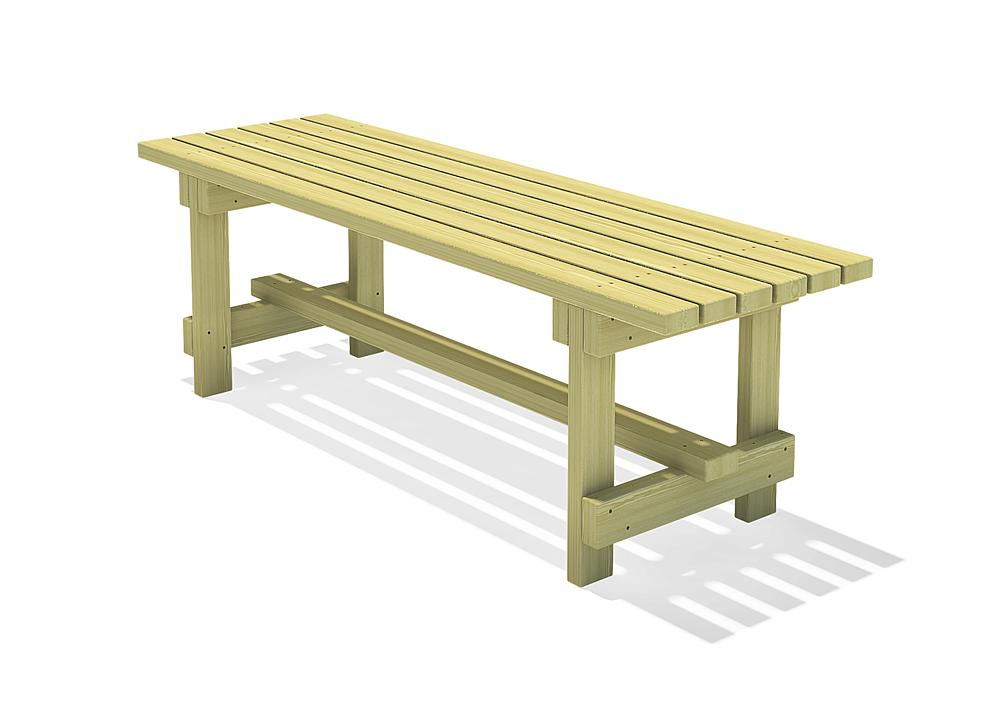 Square timber table Spessart 200