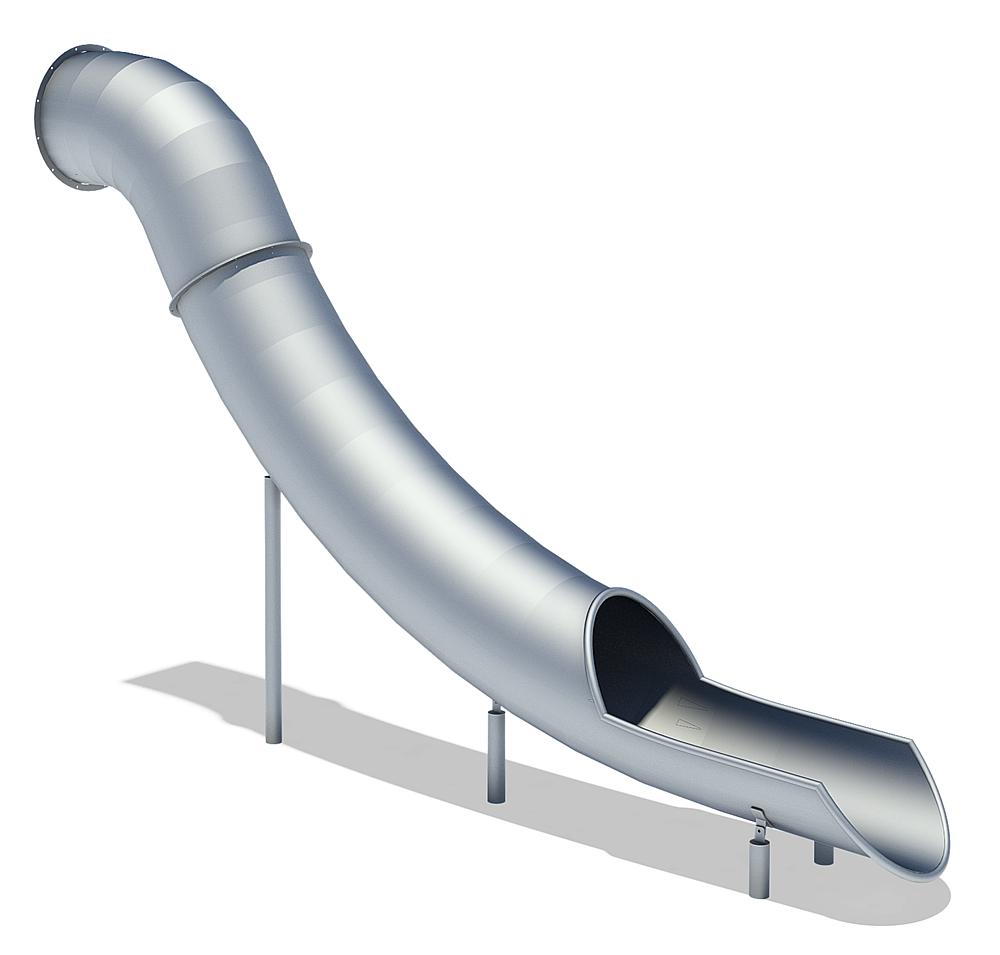 Steep tubular slide straight ph 295 cm